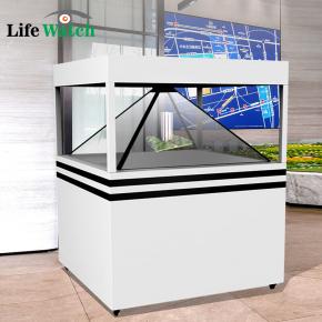 900mm x 900mm 360 degree Pyramid 3D holographic LCD Showcase
