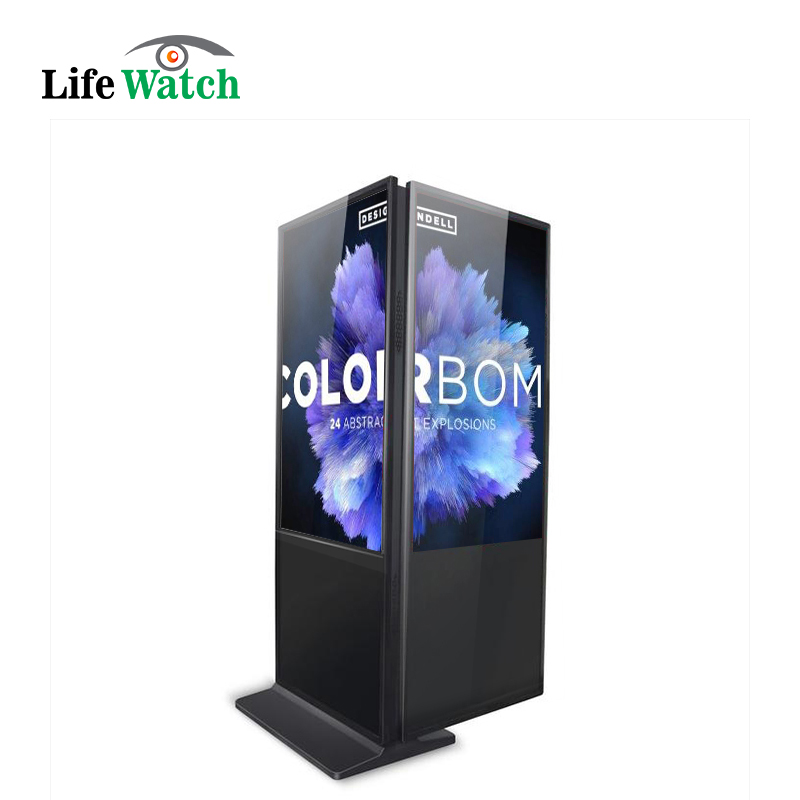 65-inch Double-Sided Floor Upstanding LCD Digital Signage Kiosk
