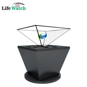 1100mm x 1100mm 360 degree Reversed Pyramid 3D holographic LCD Showcase