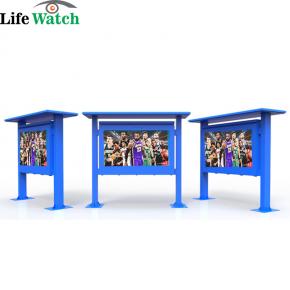 98-inch IP55/IP66 Weather Proof Outdoor Bus Stop Roof LCD Kiosk