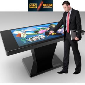 65-inch Smart Interactive Touch LCD Table with Wireless Charging Station