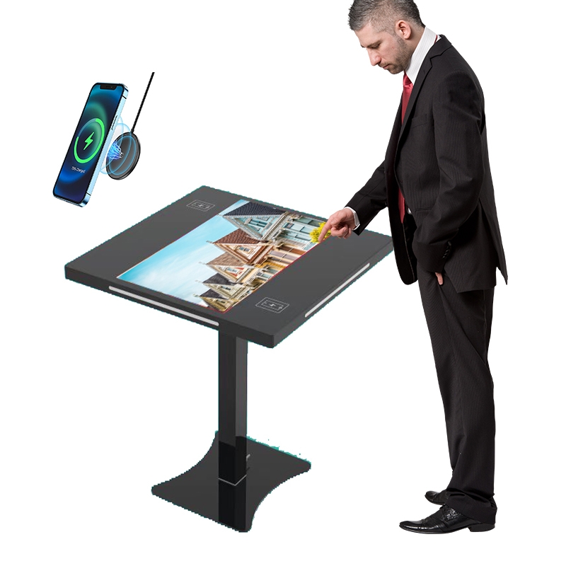 21.5-inch Smart LED Lamp Touch Table with Wireless Charging Station