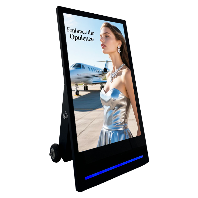 43-inch IP66 Weather-proof Movable Battery LCD Poster