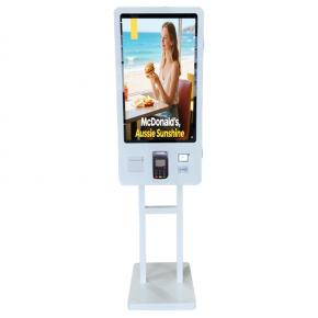 27-inch Front Access Floor upstanding Self-Service Order Payment Terminal Kiosk